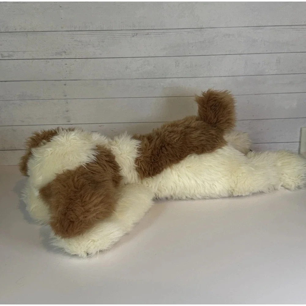 Vintage 1995 Ty Floppy Plush Dog Brown Cream Large Stuffed Animal Puppy